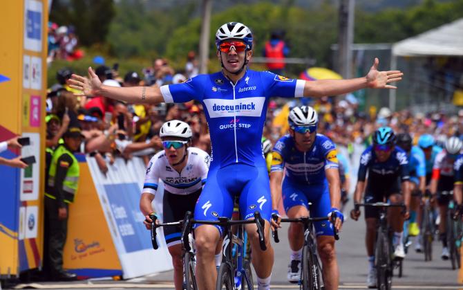 Ancora Colombia protagonista nella corsa di casa: ora è il turno di Álvaro Hodeg, vincitore della prima tappa in linea e nuovo capoclassifica dopo aver scalzato il connazionale Urán (foto Bettini)