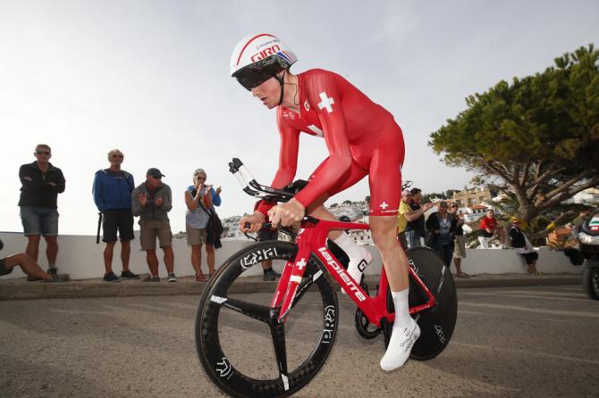 È lelvetico Stefan Küng il vincitore della terza frazione della corsa portoghese, una cronometro individuale lunga circa 20 Km (foto Bettini)