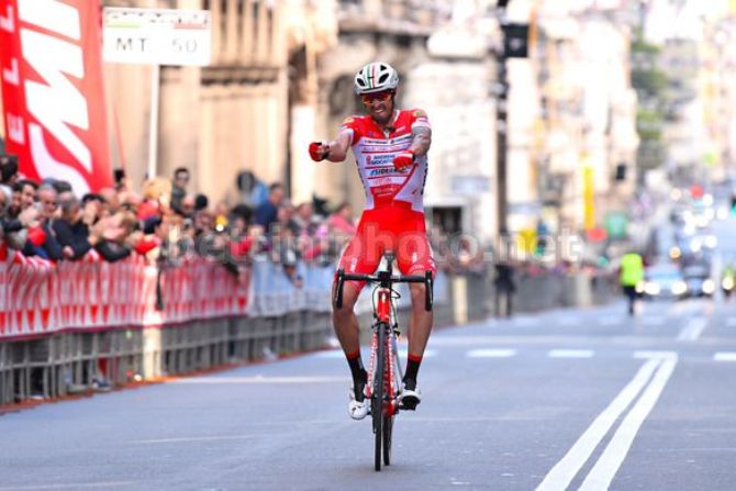 Androni ancora protagonista sulle strade italiane: dopo le due vittorie di tappa conseguite da Fausta Masnada al Tour of the Alps arriva laffermazione di Mattia Cattaneo al Giro dellAppennino (foto Bettini)