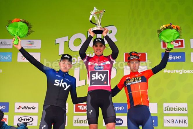 Il podio del Tour of the Alps 2019 (foto Bettini)