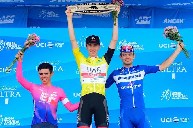 Il podio dellAmgen Tour of California 2019 (foto Bettini)