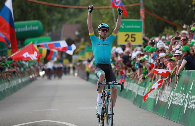 Luis León Sánchez vince in solitaria la prima tappa in linea del Giro di Svizzera (foto Bettini)