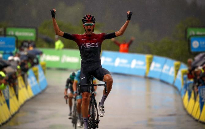 In una giornata resta molto più complicata dalle condizioni meteo Wout Poels si impone nel tappone del Delfinato 2019 (foto Bettini)