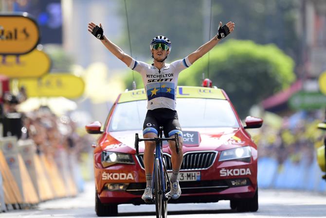Matteo Trentint firma in quel di Gap la seconda vittoria italiana al Tour 2019 (foto Bettini)