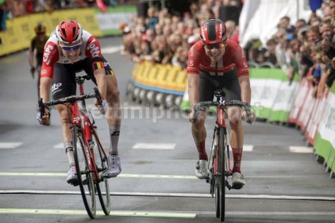 Tim Wellens spodesta Sam Bennett e si candida a favorito per la vittoria finale nella corsa belgo-olandese (foto Bettini)