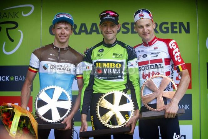 Il podio del BjnckBank Tour 2019 (foto Bettini)