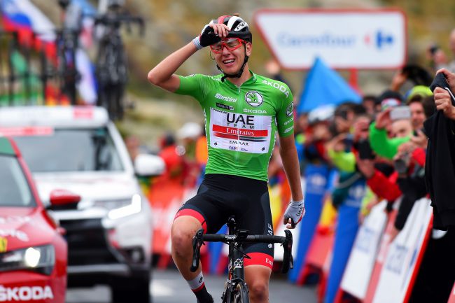 Lo sloveno Pogacar vince lultima tappa di montagna della Vuelta 2019 (foto Bettini)