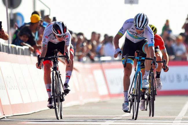 La vittoria di Pogačar sulla Jebel Hafeet nella quinta tappa della corsa emiratina (foto Bettini)