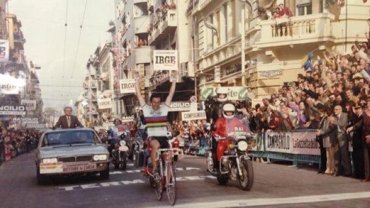 Giuseppe Saronni vince la Milano-Sanremo del 1983 