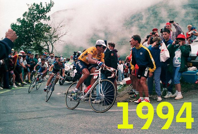 Tour 1994, Indurain in azione sullAlpe dHuez (wikipedia)