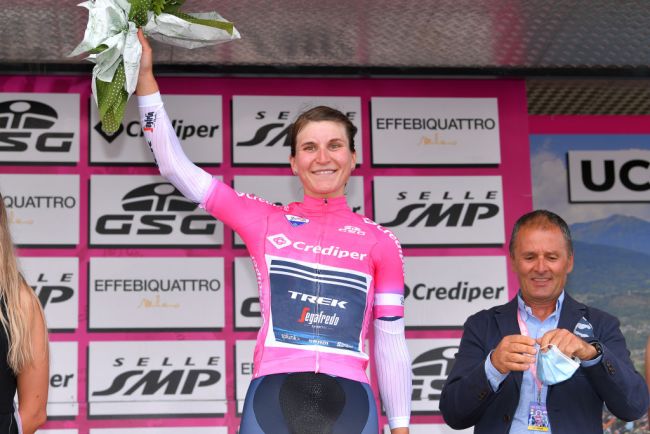 Elisa Longo Borghini in maglia rosa (Elisa Longo Borghini (Trek-Segafredo) in pink (Getty Images Sport)