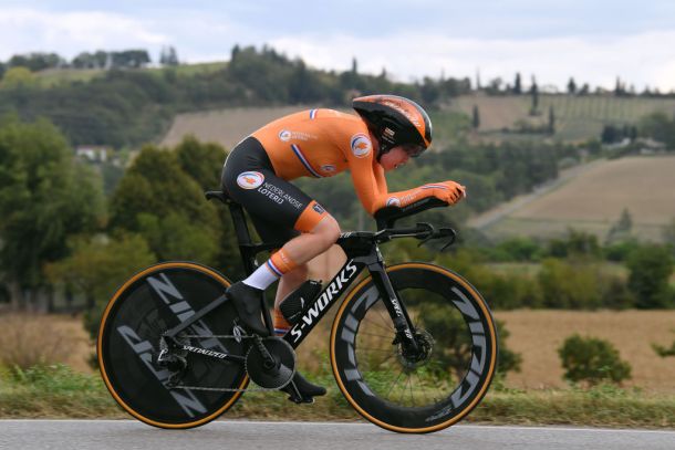 Anna van der Breggen in azione nella crono iridata (Getty Images Sport)