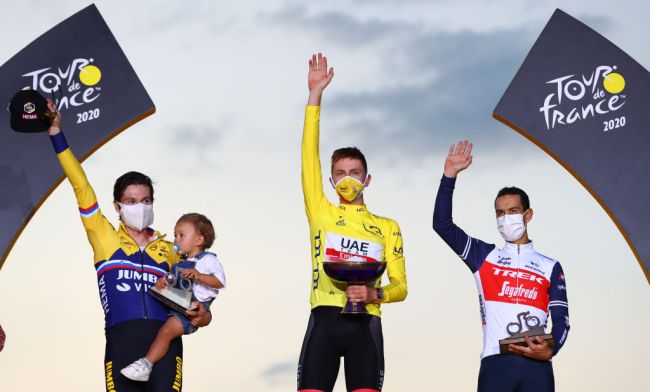 Il podio del Tour de France 2020 (Getty Images Sport)