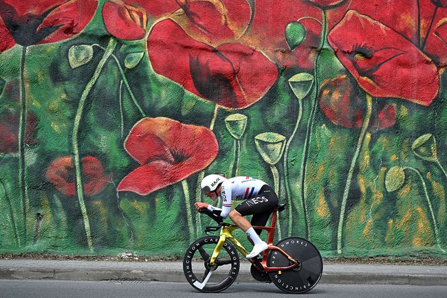 Tirling in azione nella crono di Tirana (foto Dario Belingheri/Getty Images)