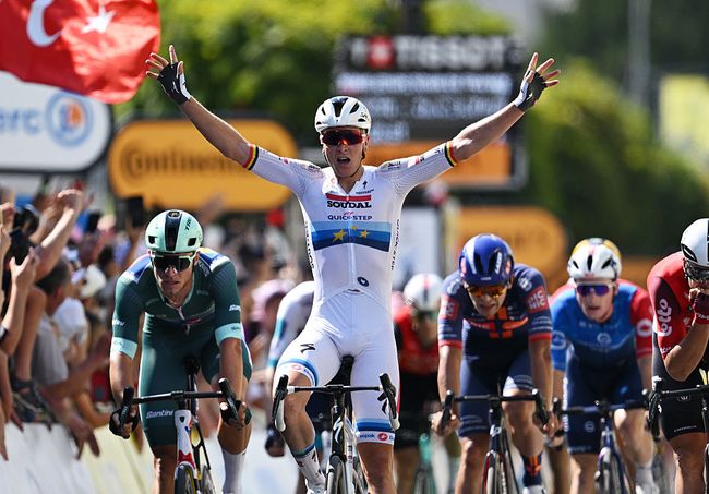 A Châteauroux come a Dunkerque Tim Merlier nega la gioia del successo al nostro Milan (foto Tim de Waele / Getty Images)