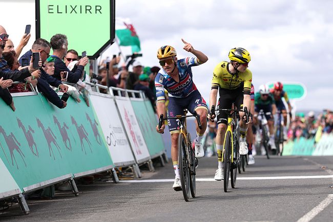 Evenepoel vince la tappa più impegnativa del Tour of Britain (foto Alex Livesey/Getty Images)