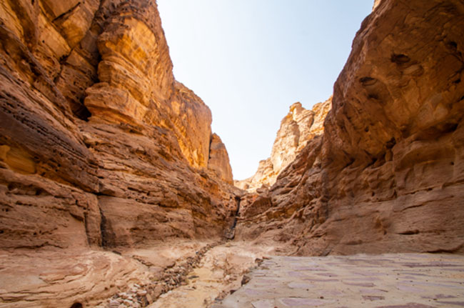 Uno scorcio della Shalal Sijlyat Rocks in Arabia Saudita, presso le quale terminerà una tappa dellAlUla Tour (alula.shadenhospitality.sa)